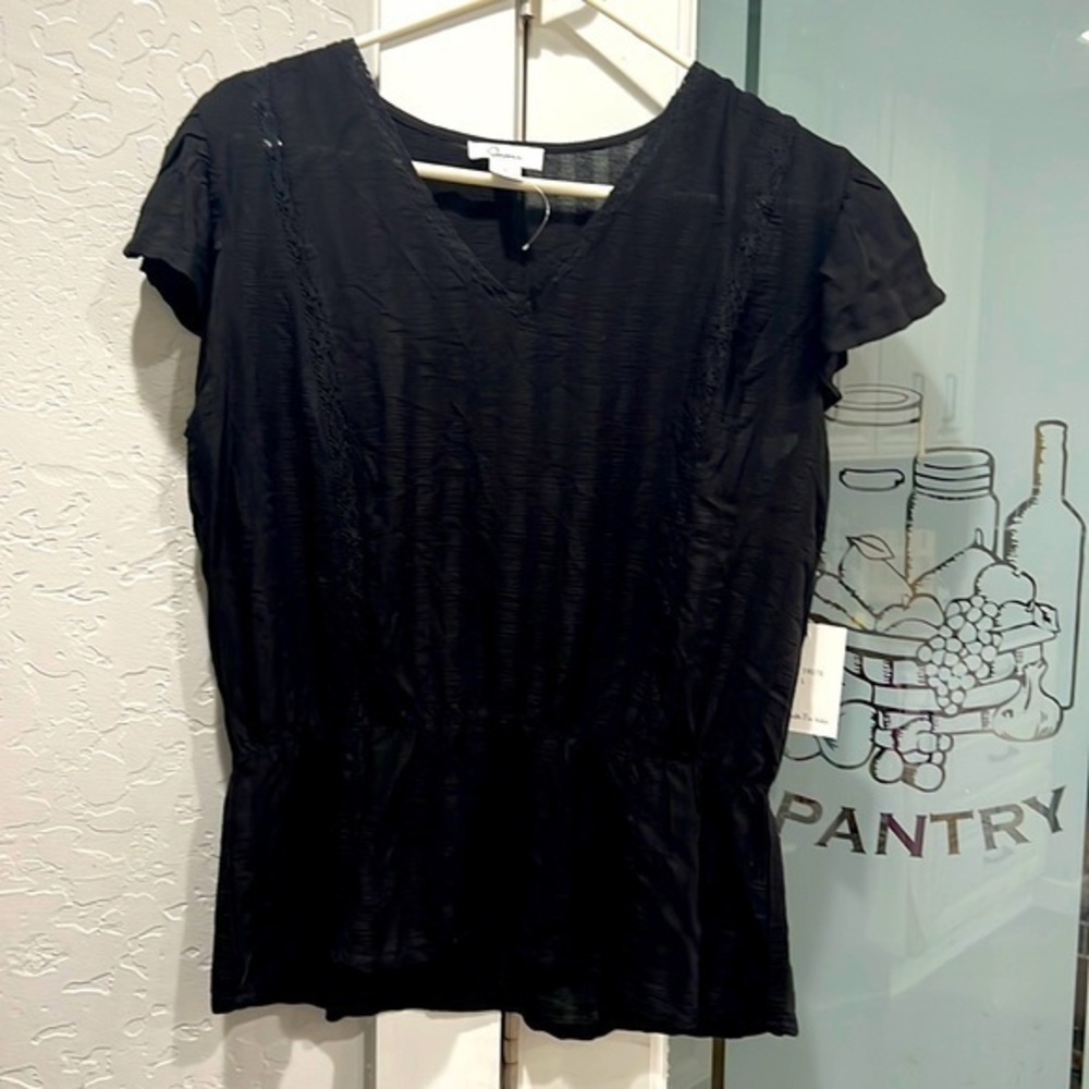 Japna black Large NWT Shirt gauzy viscose